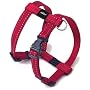 Rogz Reflective 5/8-Inch Snake Dog H-Harness Straightjacket, Small to Medium Adjustable, Red