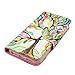 iPhone SE Case,iPhone 5S Case,iPhone 5 Case,JanCalm [Kickstand] NEW Pattern Premium PU Leather Wallet [Card/Cash Slots] Flip Case Cover for iPhone 5 5S SE + Crystal Pen (Beautiful tree)