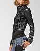 Patched Leatherette Jacket Product Image