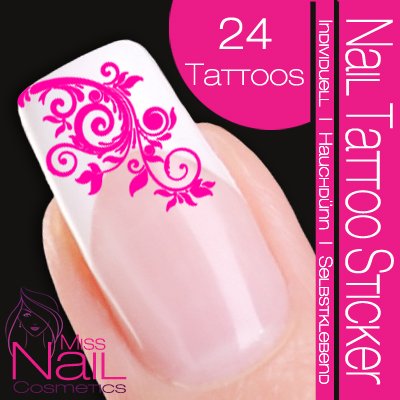 Nail Tattoo Sticker Ornament- pink Preisvergleich
