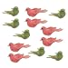 Candied Bird Ornament - Red/Green (Set of 12)