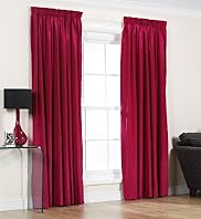 Faux Silk Pencil Pleat Curtains