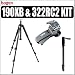 Bogen Manfrotto 190XB 3 Section Aluminum Tripod & Bogen Manfrotto 322RC2 Horizontal G...