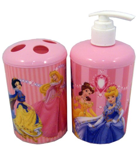 Disney Princess Toothbrush & Soap / Lotion Bathroom Set