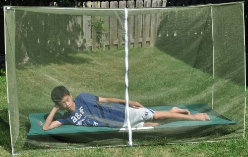 Portable see through mosquito net canopy,camping fun insect shield and bug screening tent-Put cot,sleeping bag,chair,small pool inside-rectangular
