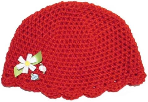 VTShop Kid's Beanies Hat 18" X 6.5" Flower II Red