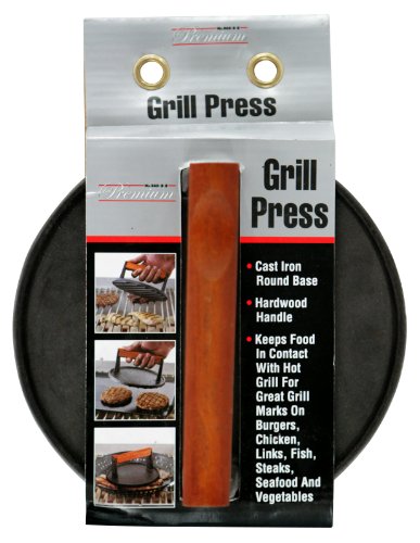 Mr. Bar-B-Q Round Cast Iron Meat Press