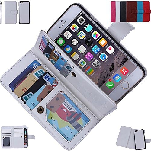 Luxury 9 Card Slot Leather Wallet Stand Case Flip Folio Cover for IPhone 5s 6s Plus Samsung S4 S5 S6 Edge Plus Note4 Note5 LG G3 G4 HTC M9
