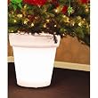 Stella Illuminated Christmas Tree Round Pot Planter Color: White