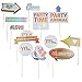 Fun Express - Foil Wedding Photo Stick Props for Wedding - Apparel Accessories - Costume Accessories - Costume Props - Wedding - 12 Pieces