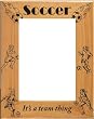 Laser Engraved Girls Soccer Themed Picture / Photo Frame