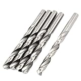 uxcell　ツイストドリルビット　ストレートシャンク　エンドミル　ドリリングツール　5個