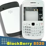 Original Blackberry Curve 8520 Full White Housing Faceplate Lens Keypad