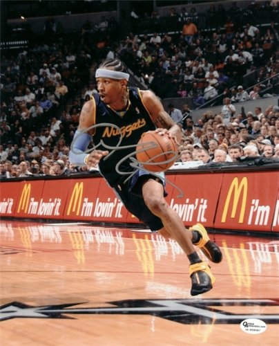 Allen Iverson Autographed Denver Nuggets 8x10 Photo