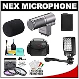Sony Alpha ECM-SST1 Stereo Microphone with Video Light + NP-FW50 Battery +  ....