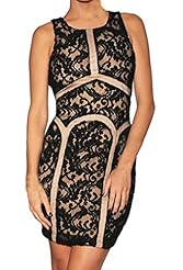 Spring Summer Winter Cocktail Checkered Print Lace Sleeveless Polyester/Spandex Party Dress 