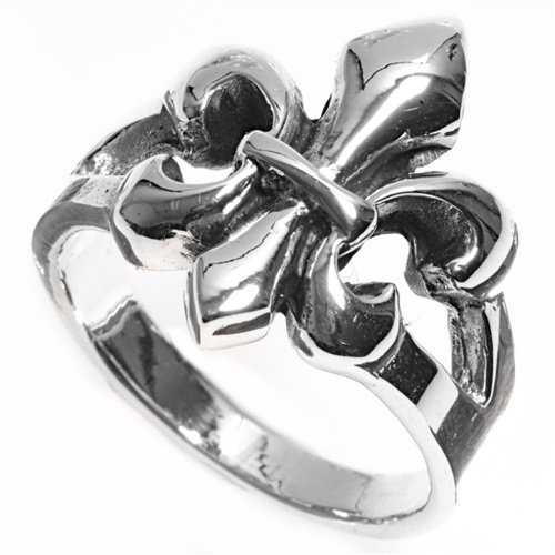Sterling Silver Ring - Fleur de lis - Size: 6-9