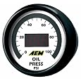 AEM 30-4401 0-100 PSI Oil or Fuel Pressure Gauge