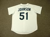 RANDY JOHNSON Seattle Mariners 1997 Majestic Throwback Home Baseball Jersey, XL