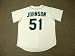 RANDY JOHNSON Seattle Mariners 1997 Majestic Throwback Home Baseball Jersey, LARGE