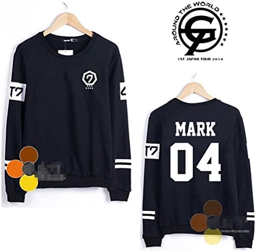 kPOP Goods GOT7 All Member Loose Sweatshirt JB Jr Jackson Support Pullover Sweater Hoodie (Mark 04, M)