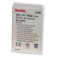 Hama Akku 3,6 V, 750 mAh Li-Ion f�r Nokia 6610, 7210