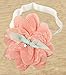 DANMY Baby Girl Super Stretchy Headband Big Lace Petals Flower Baby Hair Band Newborn Hair Accessories(4PCS)