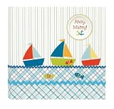 CR Gibson Bound Photo Journal Album with Space for Journaling and CD Storage Pocket, Ships Ahoy Baby Album,
