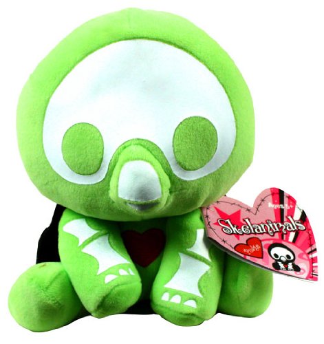 Skelanimals Plush - PUDGE the Turtle (Green w/ Black Shell - 6.5 inch)-image