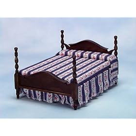 <b>Dollhouse Miniature Double Bed</b>