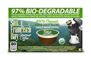 San Francisco Bay Coffee Organic Rainforest Blend, 80 OneCup Single Serve Cups