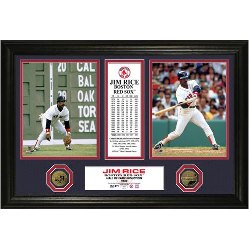 Jim Rice Hall of Fame Induction 24KT Gold Coin Duo Photo Mint
