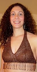 Copper Brown Beaded Bra/Bra Cover with Fringe