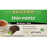 Bigelow Girl Scout Thin Mint Cookie Flavor Herbal Tea, 1 Box with 20 Bags