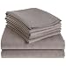 Hotel Fine Linens 1000-Thread Count 6-Piece Egyptian Cotton Queen Sheet Set, Taupe
