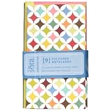 Iota Miami Venn Foldover notecards, set of 9 cards with 9 assorted envelopes (Pack of 2)