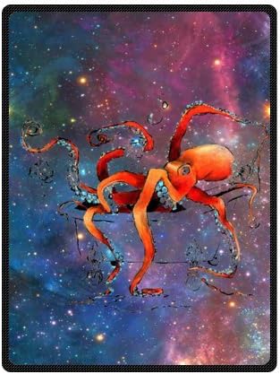 58" x 80"(Large) - Treasure Design Discount Silly Octopus Taking A Bath Blanket