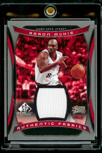 2004-05 SP Game-Used Authentic Fabric Aaron McKie Jersey Philadelphia 76ers Basketball Card - Mint Condition - Shipped In Protective Display Case!