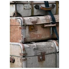 Kunstdruck "Alte Koffer" - 50x70x4 cm - Extraklassiges Leinwandbild, Keilrahmenbild. Unerreichbare Qualit�t!