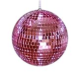 Disco Ball Ornaments - 6 Pink