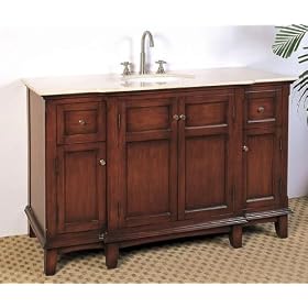 Upperclass Furniture LF45 53'' Sink Chest- Under Mount White Ceramic Sink- Ivory Cream... by Upperclass Furniture