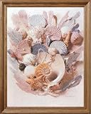 Ocean Starfish Sea Shell Beach Bathroom Wall Decor Picture Oak Framed Art Print