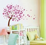Rainbow Wall-stickers Wall Decor Removable Decal Sticker - Giant Cherry Blossom Tree in Wind