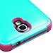 Samsung Galaxy Mega 2 G750 Case, Kaleidio [Mybat Natural TUFF] Dual Layer Shock Proof Hybrid Case Cover w/Metal Kickstand [Includes a Overbrawn Prying Tool & Stylux Stylus] [Turquoise/Pink]