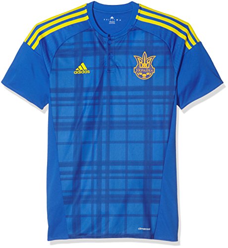adidas Herren FFU Away Jersey Das Auswärtstrikot der ukrainischen Nationalmannschaft, blau/gelb, S, AC5576