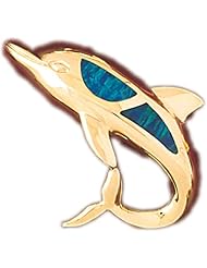 CleverEves 14K White Gold Created Opal Pendant 9.4 - Gram(s)