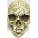 Celtic Knotwork Human Skull Statue Figure Bone Finish