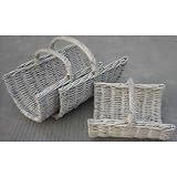 Wicker Set of 3 Log Carrier Baskets 51n8N1isFEL. SL160 Wicker Set of 3 Log Carrier Baskets