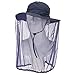 Flammi Mosquito Head Net Hat Fishing Hat w/Head Net UPF 50+ Sun Protection Safari Boonie Hat Cap Outdoor for Men/Women (Navy Blue)