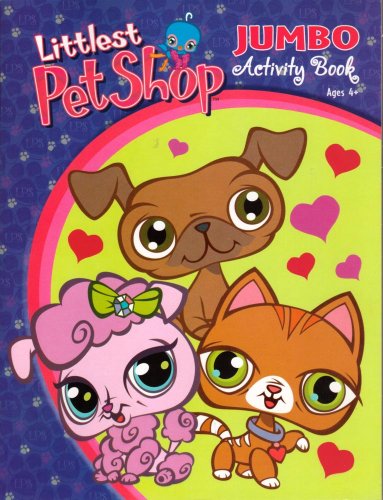 Childrens Toyshop  Toys : Littlest Pet Shop Jumbo Activity Book ~ Trio of Love